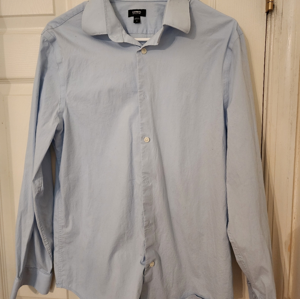 Mens Express Extra Slim Button Down Shirt